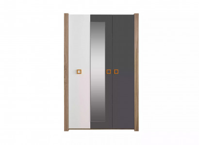 Kinderkleiderschrank Kleiderschrank Kindermöbel Kinderzimmer Holz Grau